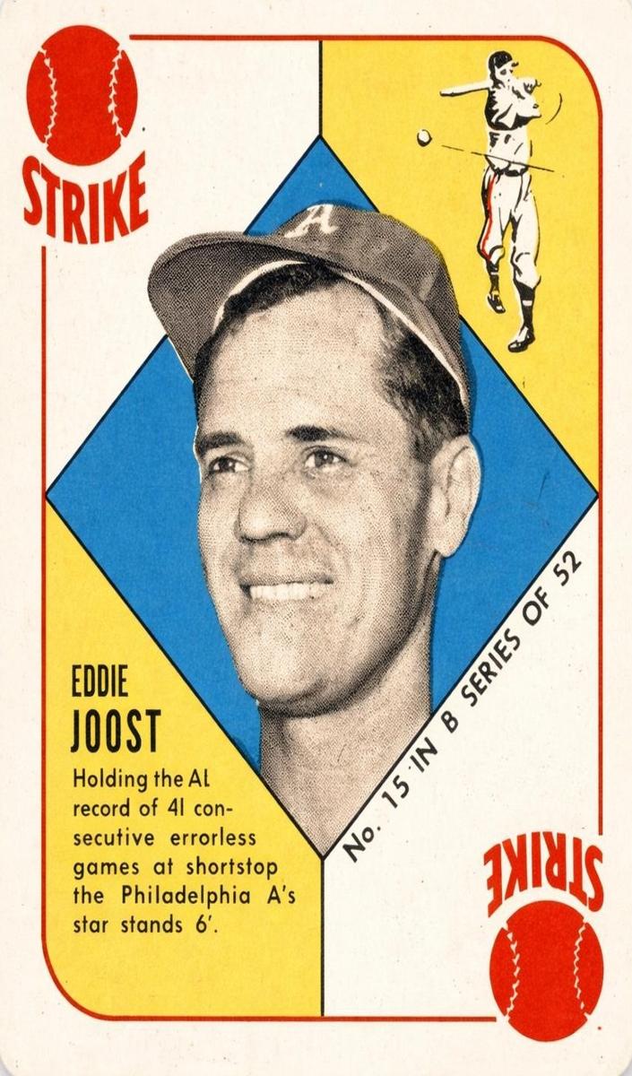 1951 Topps Blue Backs Baseball Eddie Joost #15