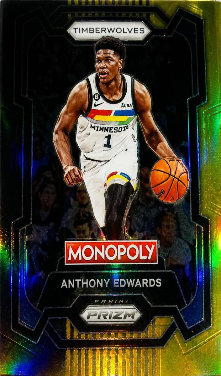 2023 Panini Prizm Monopoly Basketball Black Gold Anthony Edwards #52