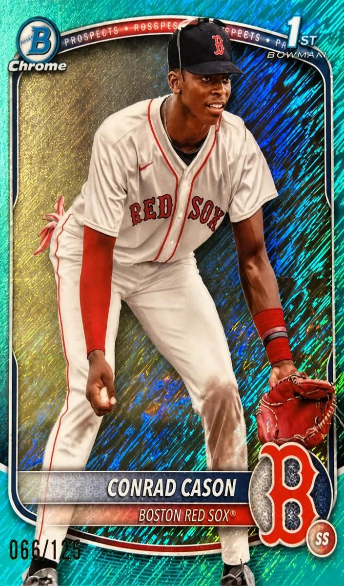2025 Bowman Chrome Prospects Baseball Aqua Shimmer Conrad Cason #BCP-130