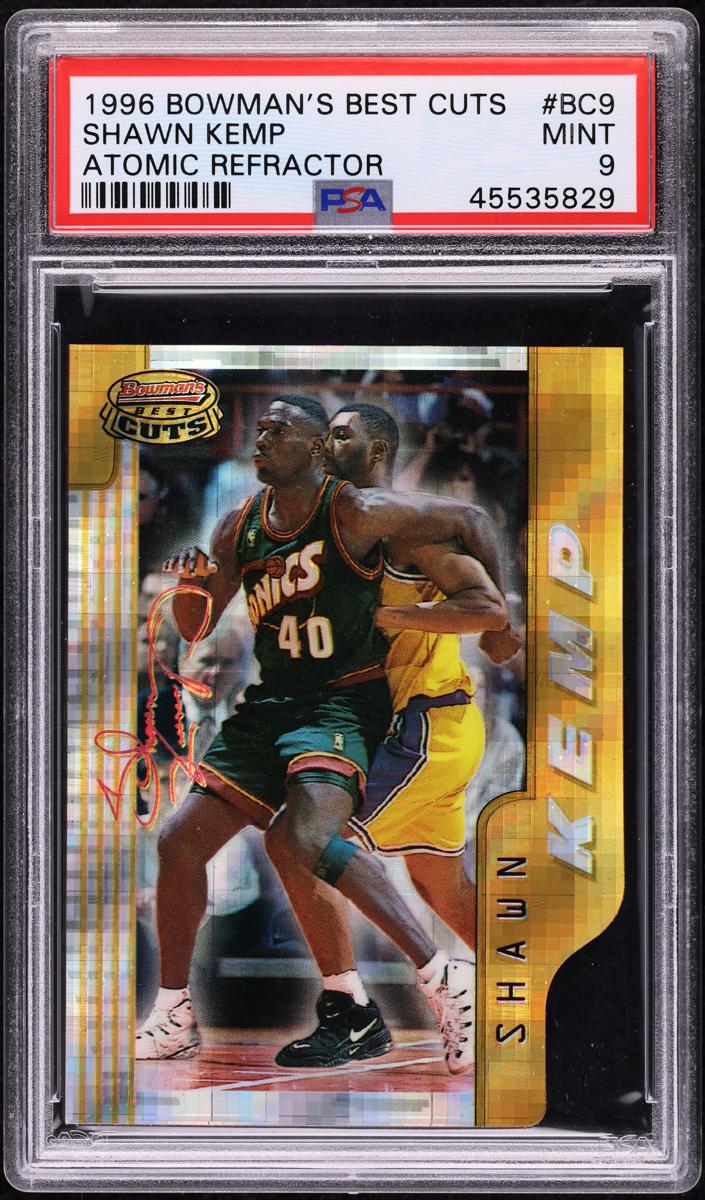 1996 Bowman's Best Basketball Atomic Refractor Shawn Kemp #BC9 PSA 9
