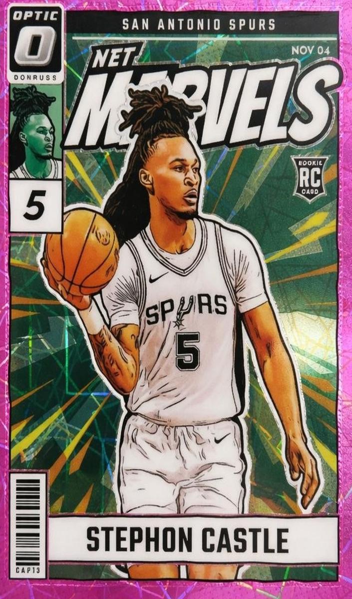 2024 Donruss Optic Basketball Pink Velocity Stephon Castle #12 PSA 9
