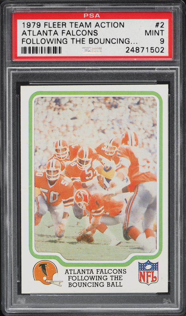 1979 Fleer Team Action Football Atlanta Falcons #2 PSA 9