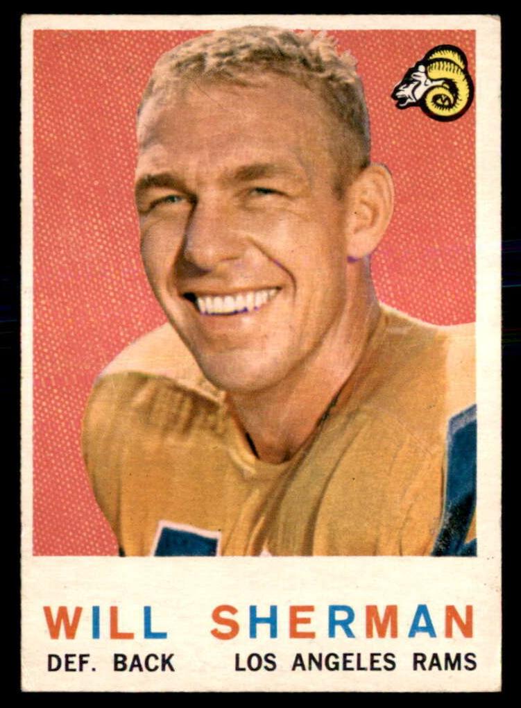 1959 Topps Football Will Sherman #127