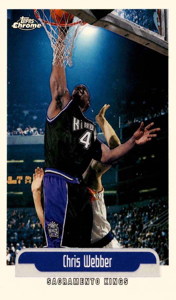 1999 Topps Chrome Basketball Refractor Chris Webber #5 PSA 9