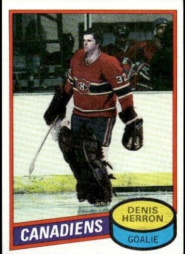 1980 Topps Hockey Denis Herron #130 PSA 8.5