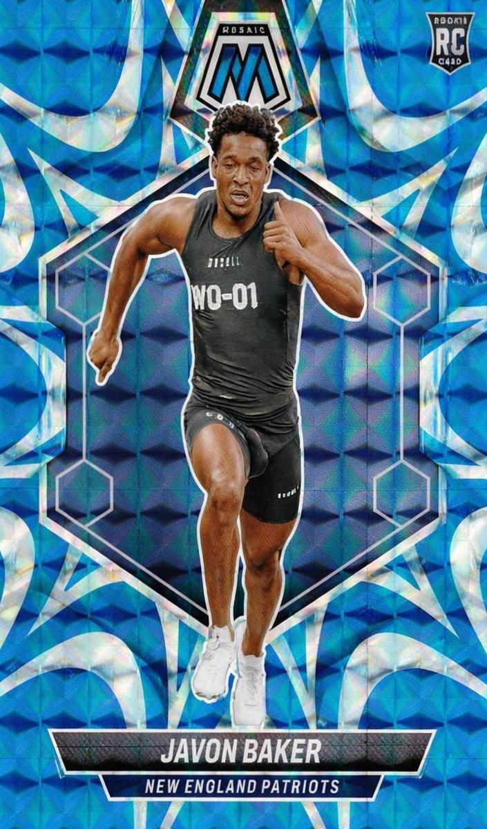 2024 Panini Mosaic Football Reactive Blue Javon Baker #380