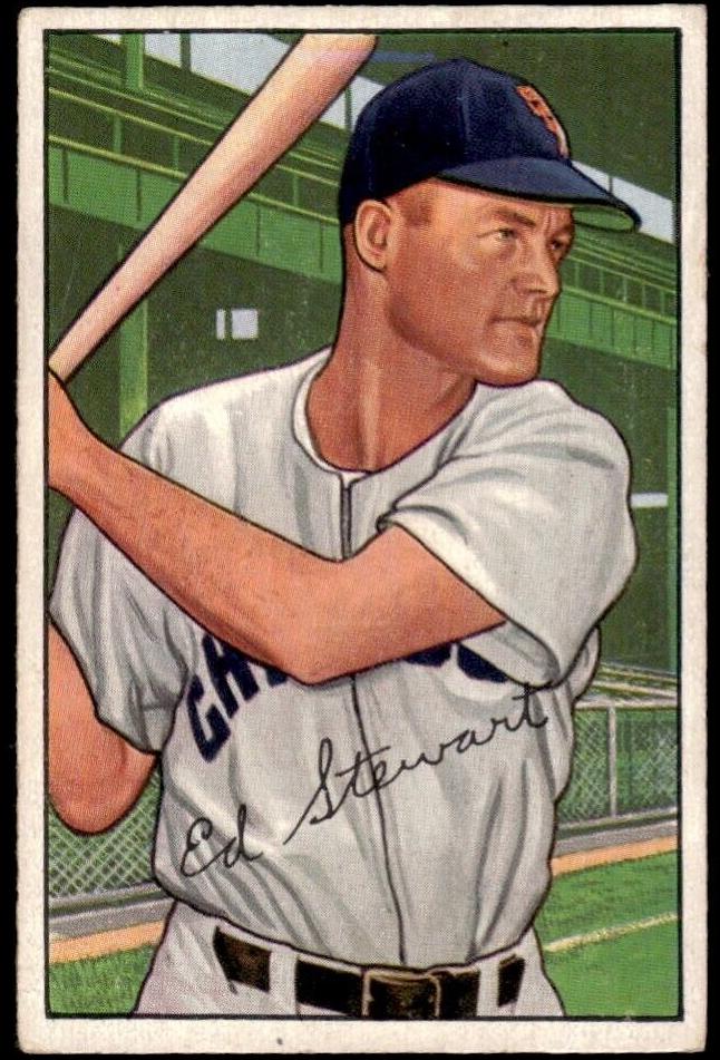 1952 Bowman Baseball Eddie Stewart #185