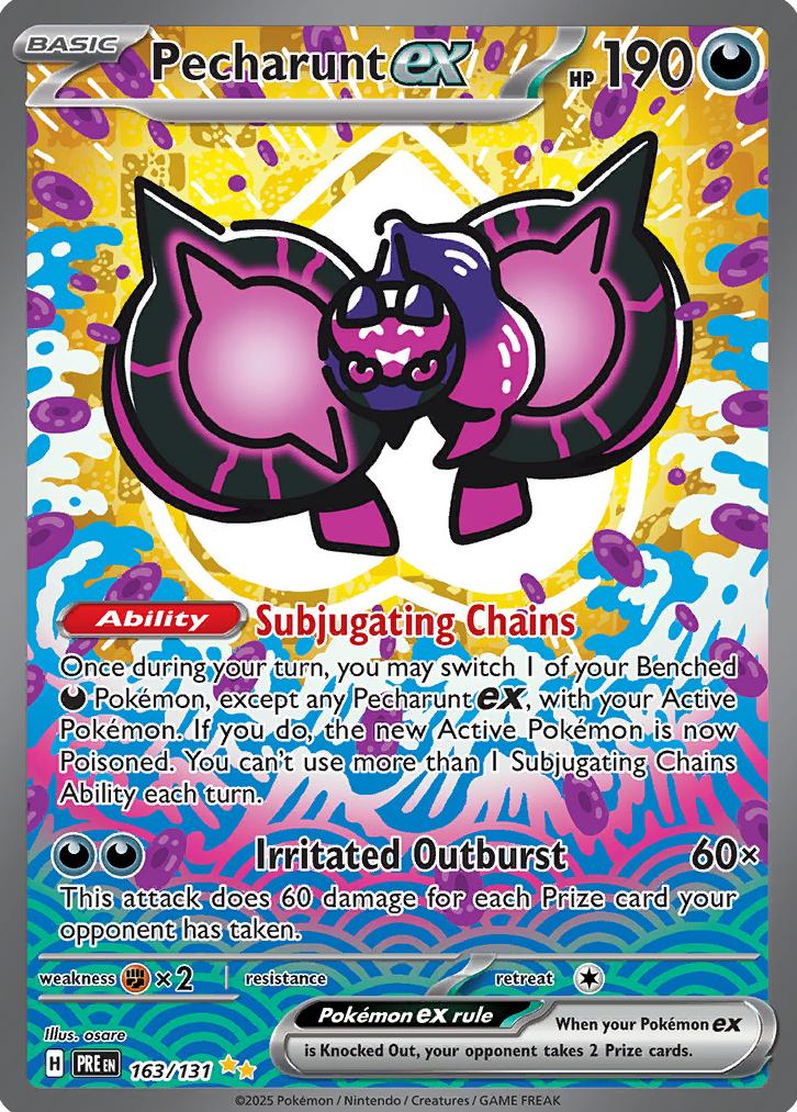2025 Pokemon Scarlet & Violet Prismatic Evolutions Pecharunt EX #163
