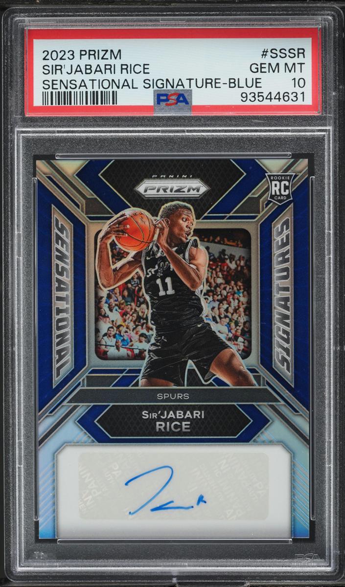 2023 Panini Prizm Basketball Blue Sir'Jabari Rice #SS-SR PSA 10