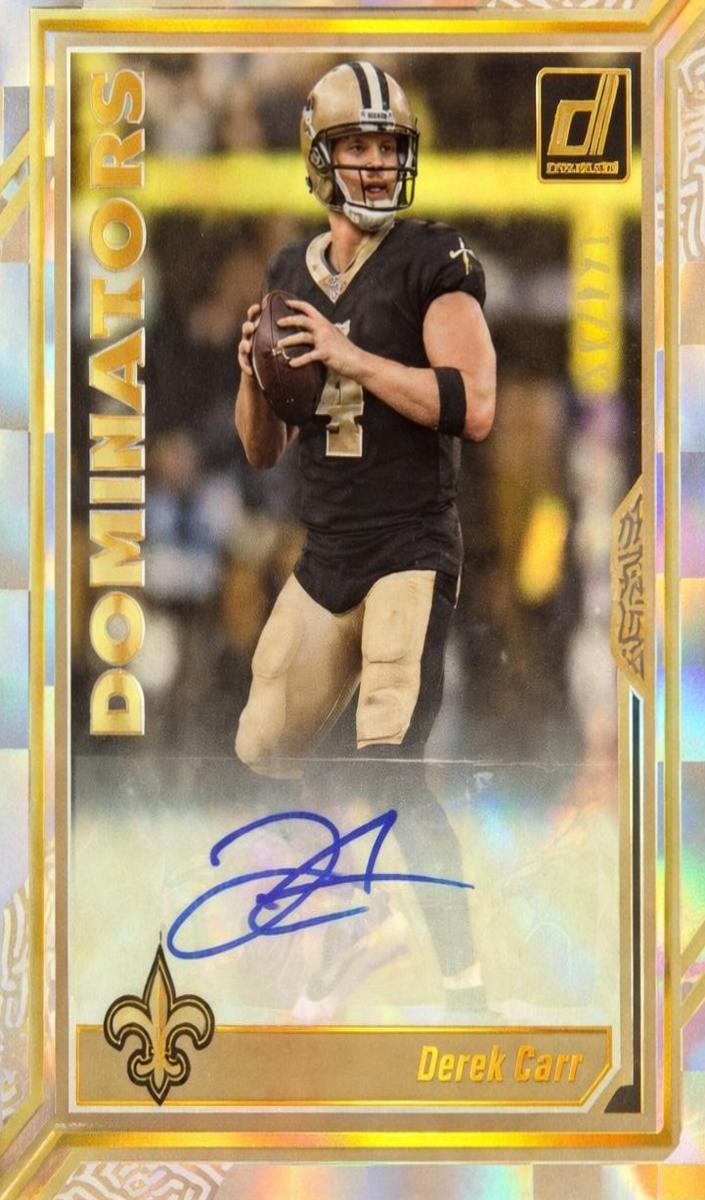2023 Panini Donruss Football Derek Carr #D-32 SGC 8.5