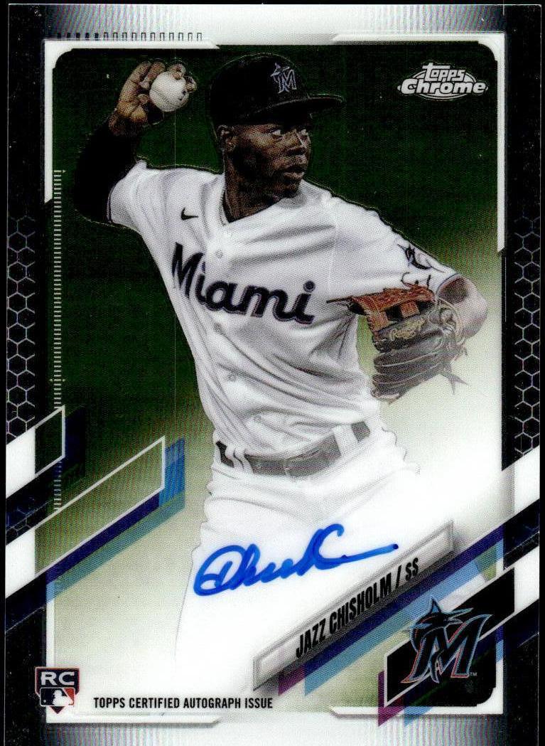 2021 Topps Chrome Baseball Jazz Chisholm 2021 Topps Chrome Rookie Autograph Baseball #RA-JCH