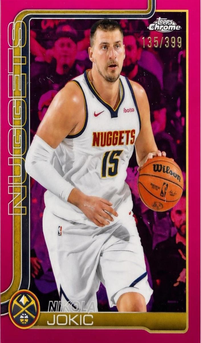 2025 Topps Chrome Basketball Magenta Refractor Nikola Jokic #25