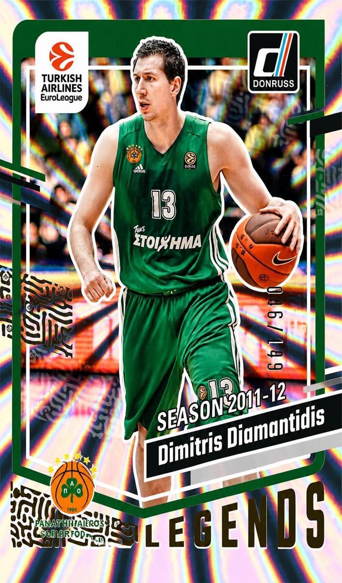 2023 Donruss Turkish Airlines EuroLeague Basketball Holo Laser Dimitris Diamantidis #178
