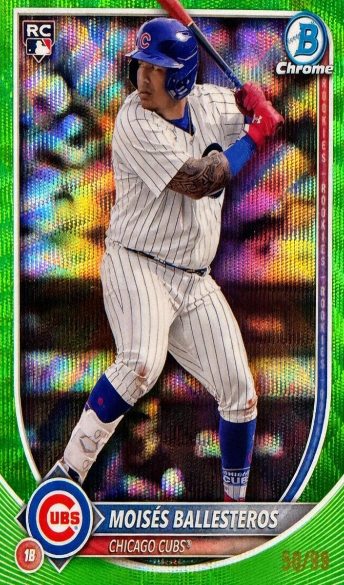 2025 Bowman Chrome Baseball Green Wave Refractor Moises Ballesteros #42