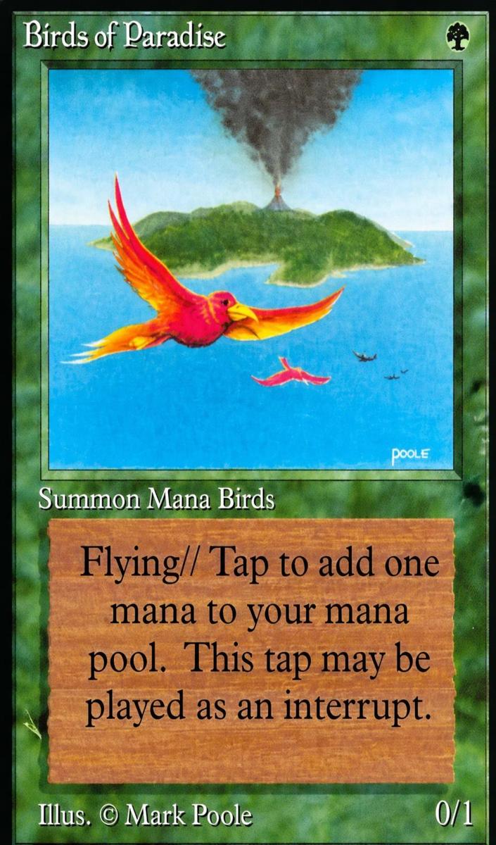 1993 Magic The Gathering Alpha Birds of Paradise #NNO