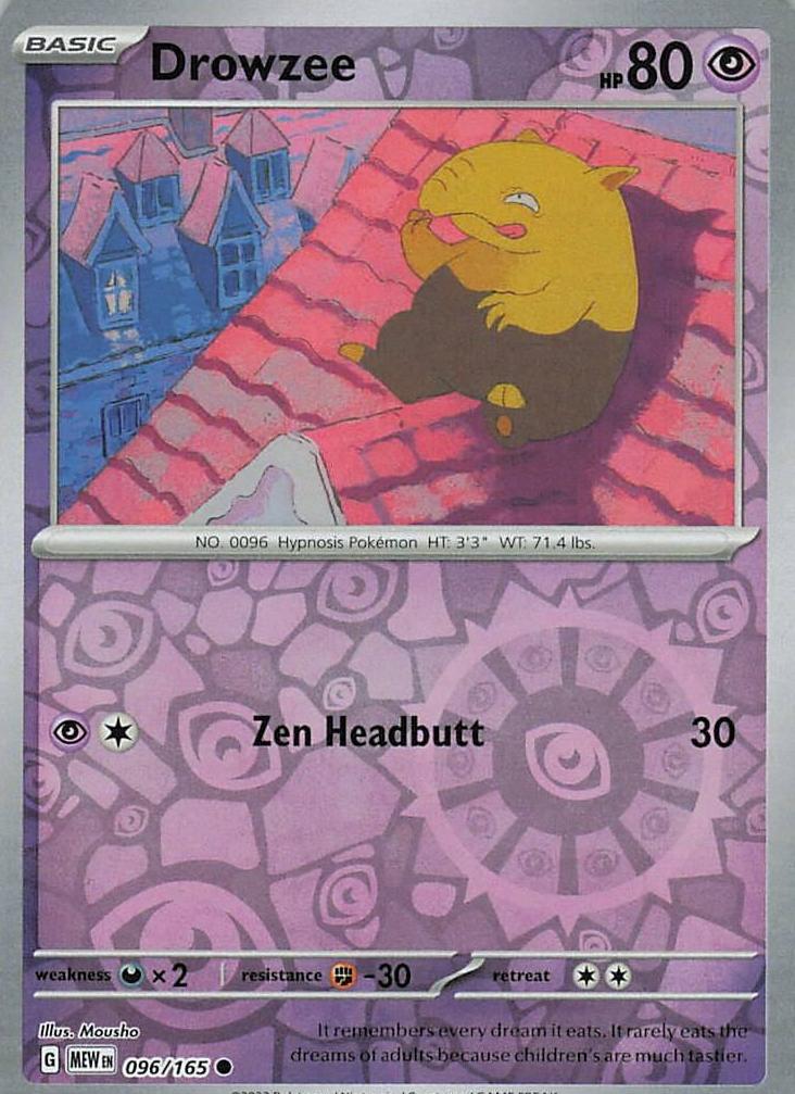 2023 Pokemon Scarlet & Violet 151 Reverse Holo Drowzee #96 CGC 9