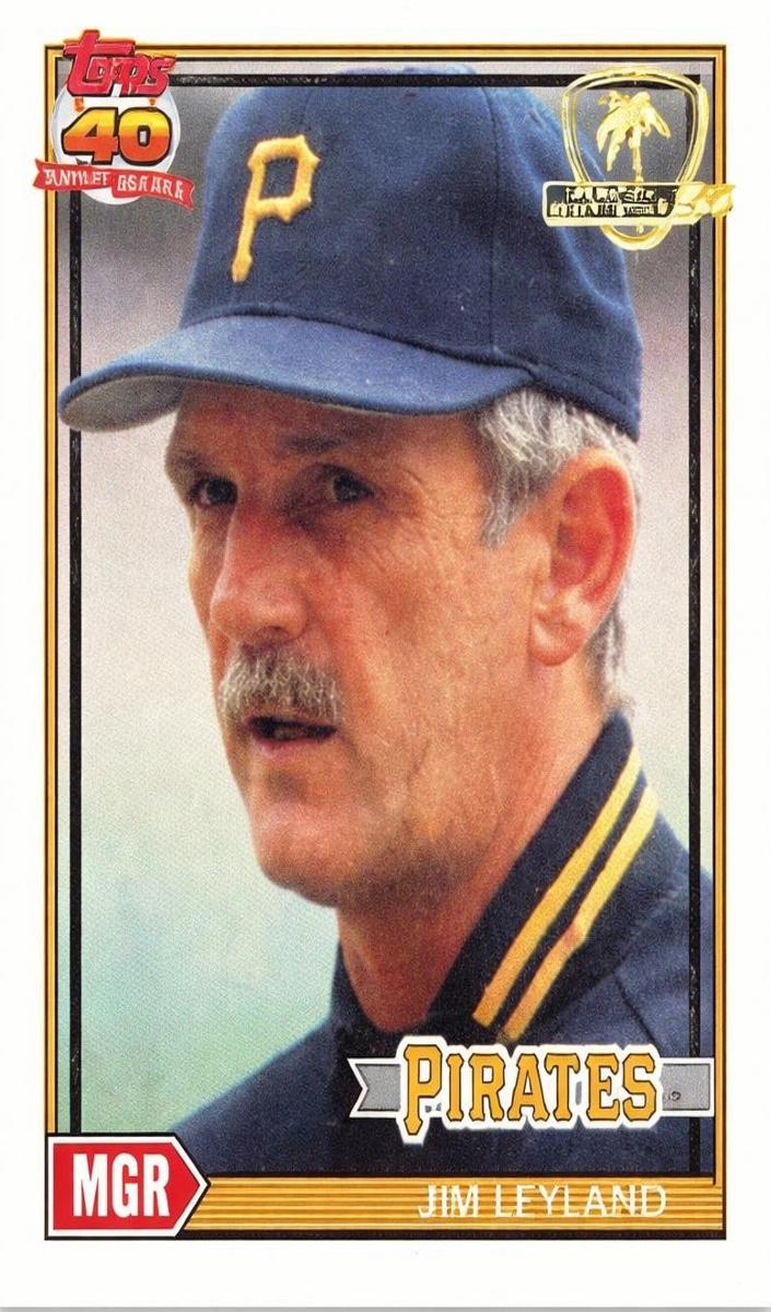 1991 Topps Baseball Jim Leyland #381 BGS 8.5