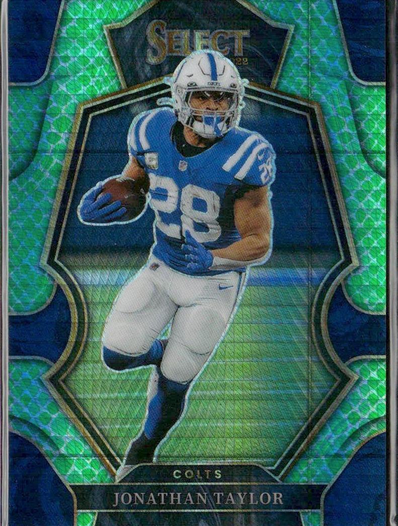 2022 Panini Select Football Dragon Scale Prizm Jonathan Taylor #144 PSA 10