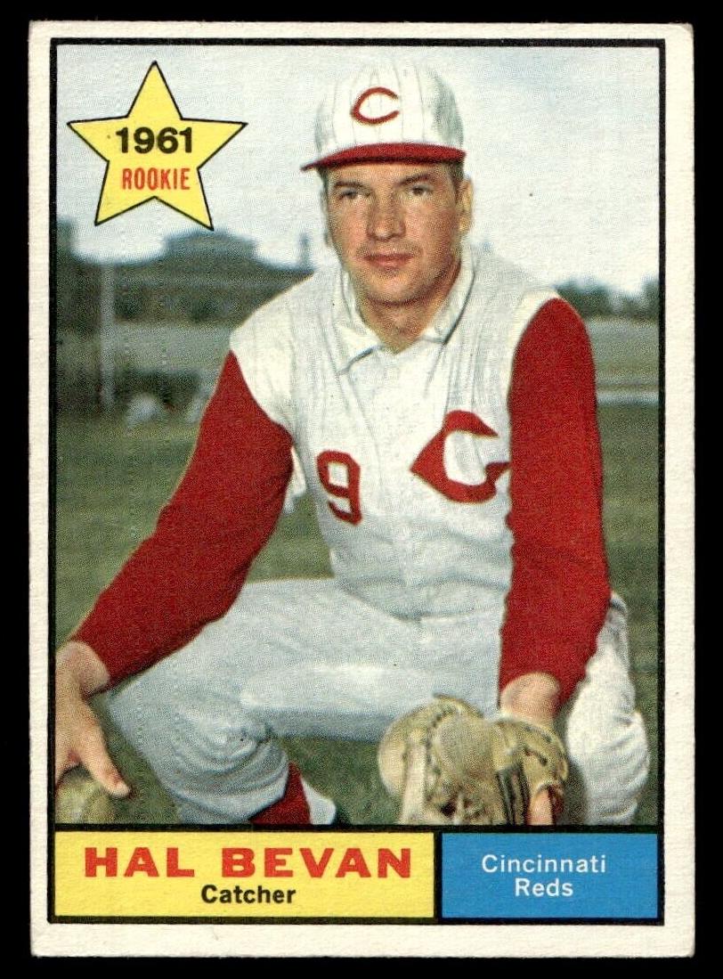 1961 Topps Baseball Hal Bevan #456 PSA 8