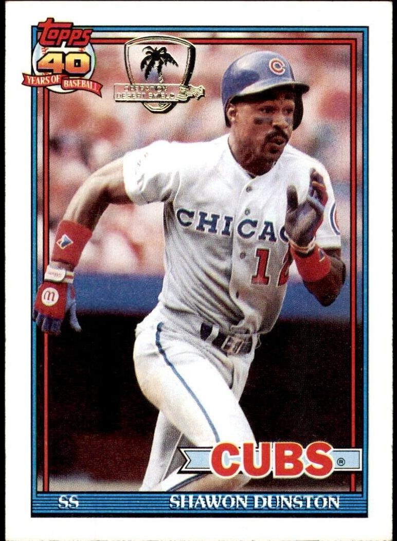 1991 Topps Baseball Shawon Dunston #765 PSA 8.5