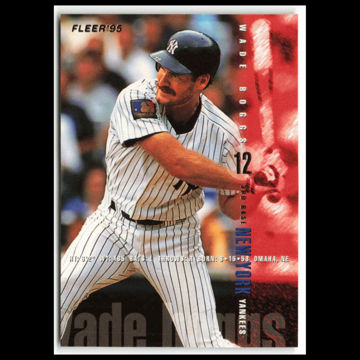 1995 Fleer Baseball Wade Boggs #67 PSA 8