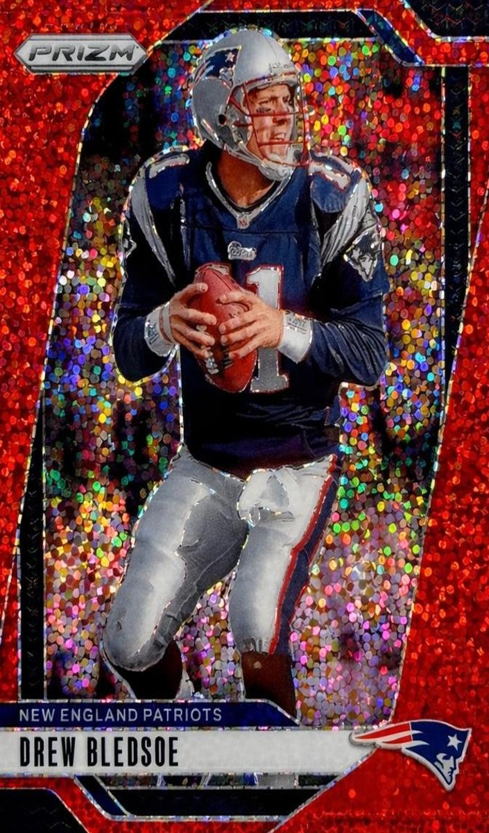 2024 Panini Prizm Football Red Sparkle Drew Bledsoe #200 PSA 8