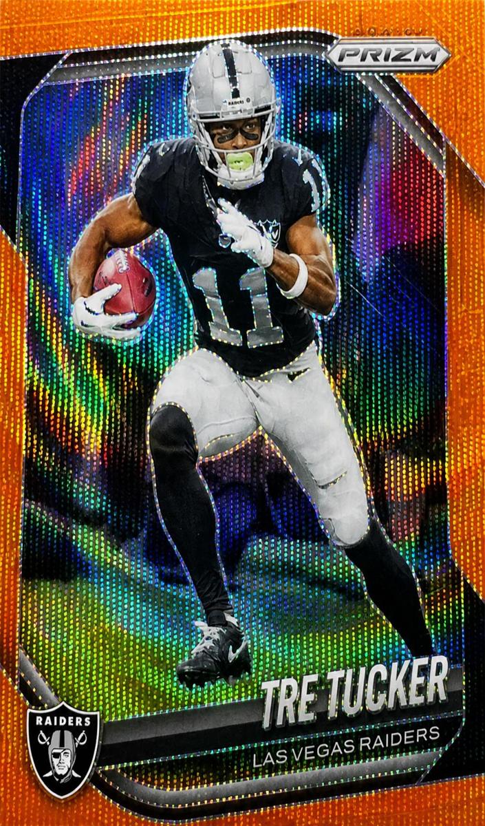 2025 Panini Prizm Football Orange Wave Tre Tucker #162
