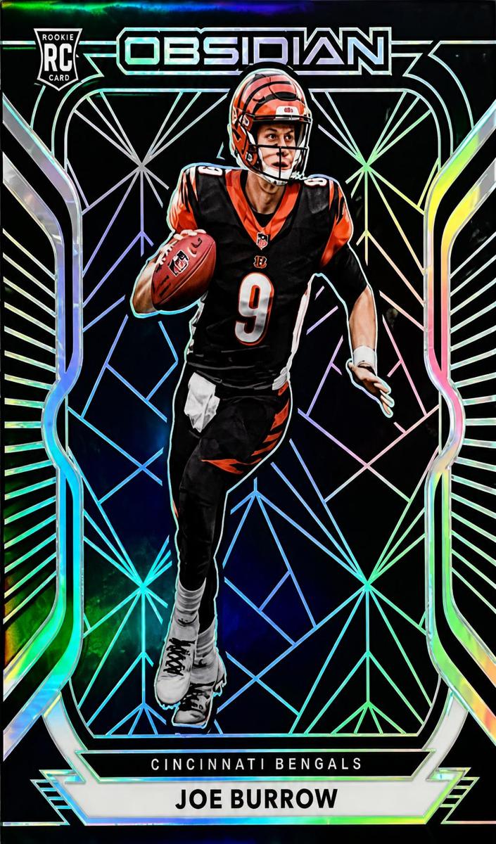 2020 Panini Obsidian Football Electric Etch Green Joe Burrow #101 SGC 9.5