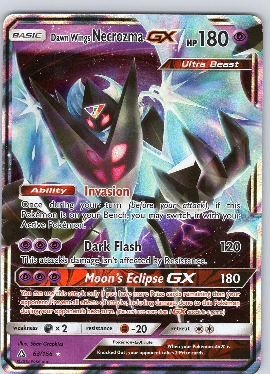 2018 Pokemon Sun & Moon Ultra Prism Dawn Wings Necrozma #63