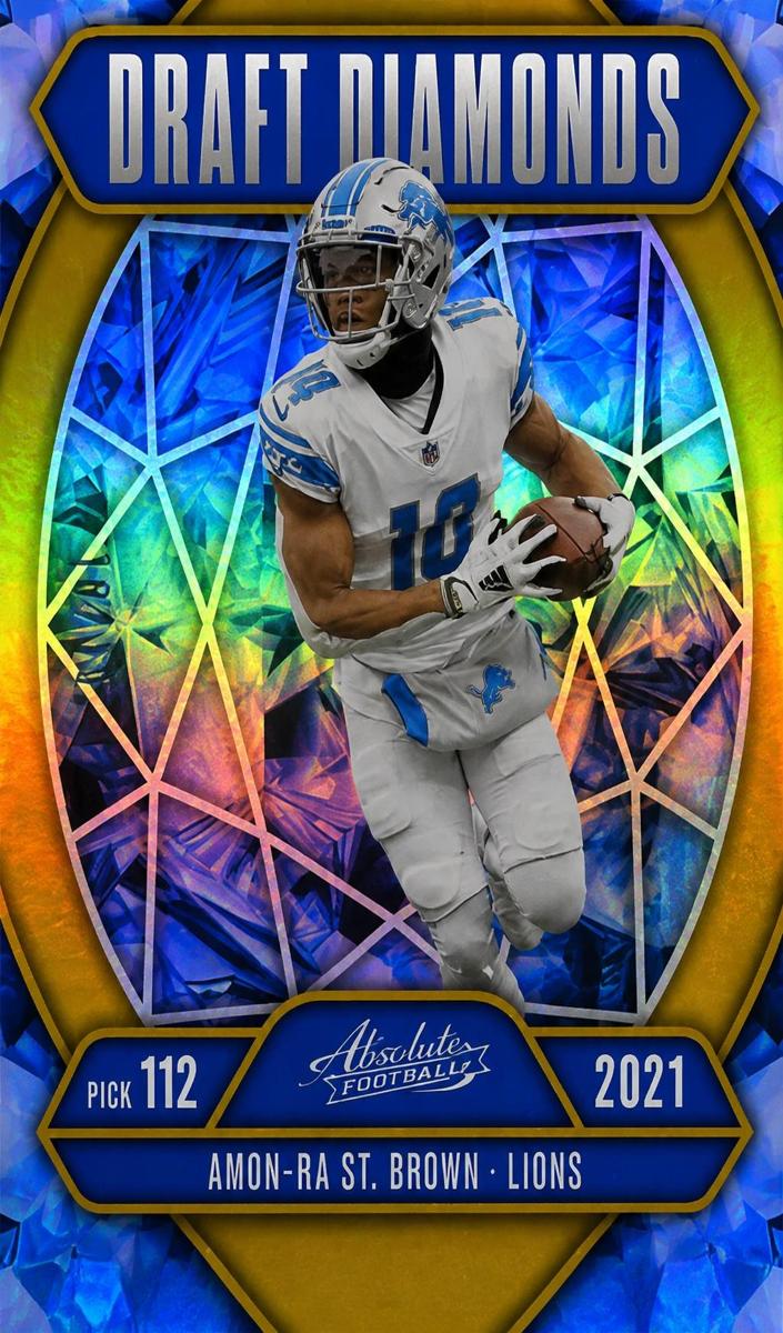 2025 Panini Absolute Football Spectrum Gold Amon-Ra St. Brown #3