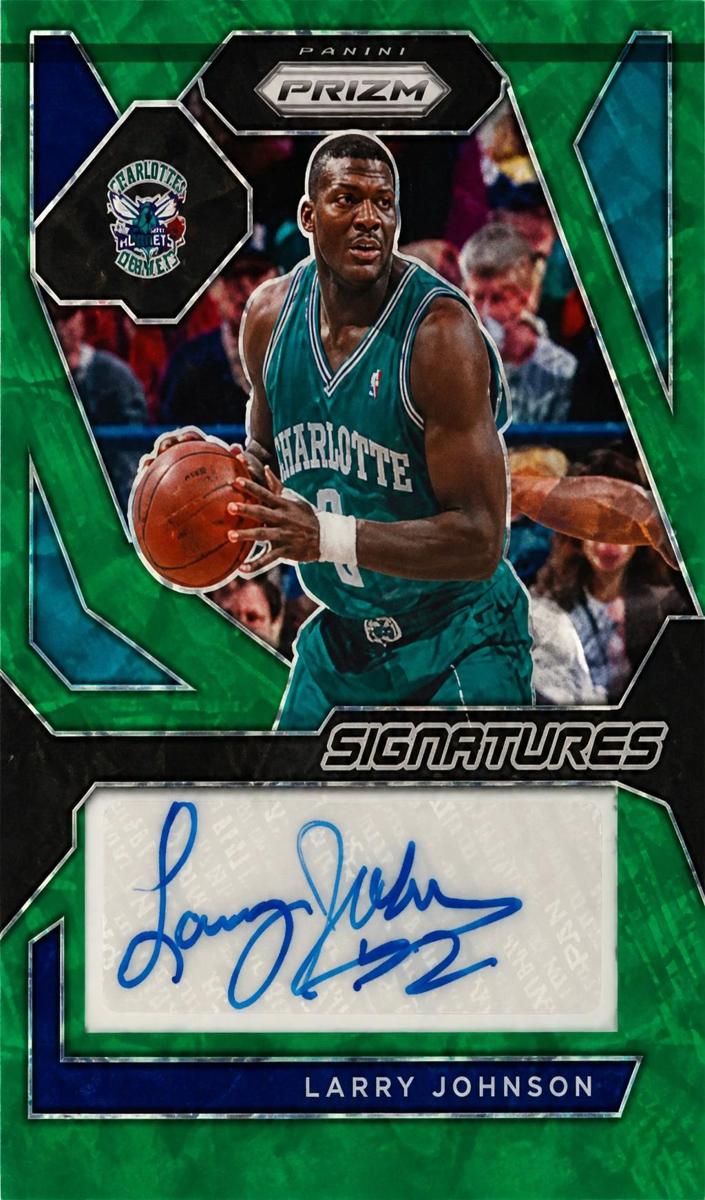2023 Panini Prizm Basketball Choice Green Larry Johnson #SIG-LAR PSA 9