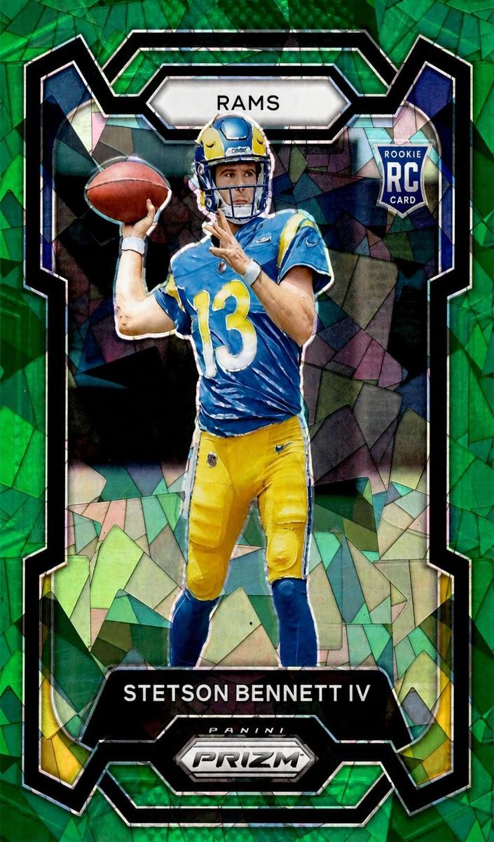 2023 Panini Prizm Football Green Ice Stetson Bennett IV #358 PSA 9