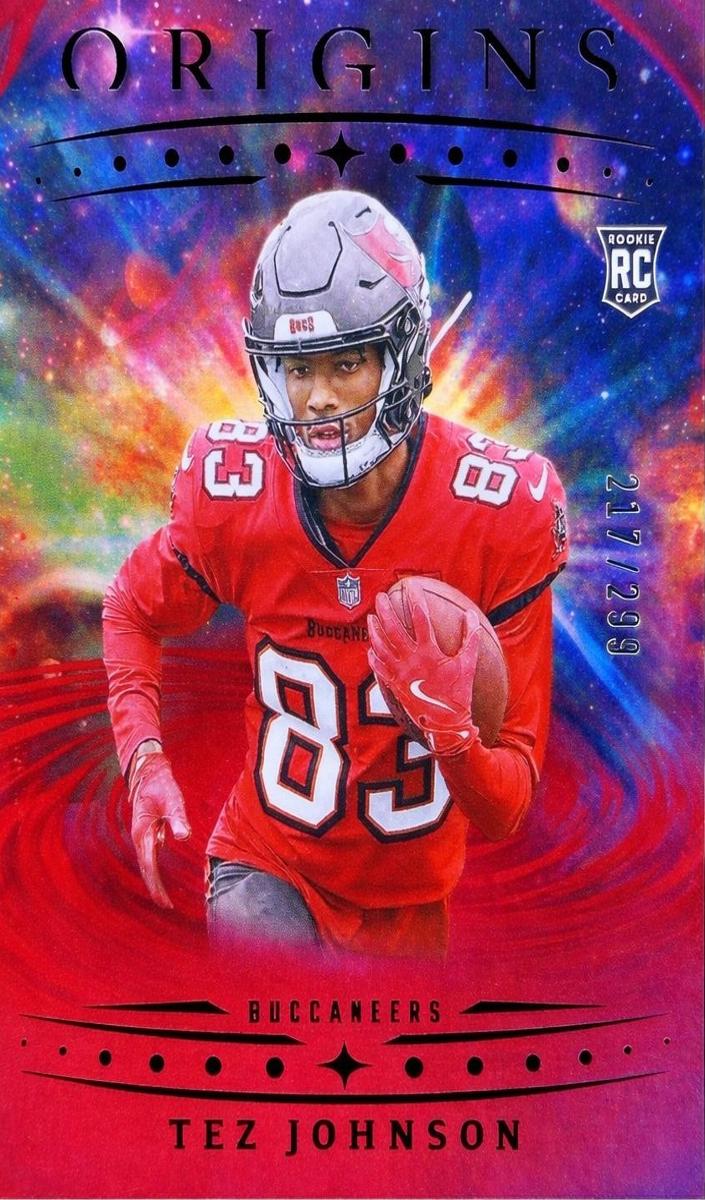 2025 Panini Origins Football Holo Red Tez Johnson #133