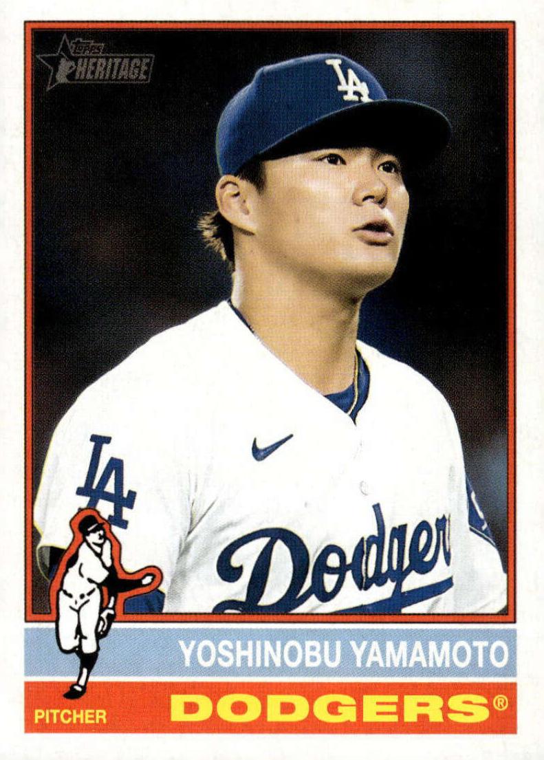 2025 Topps Heritage Baseball Yoshinobu Yamamoto #172 PSA 9