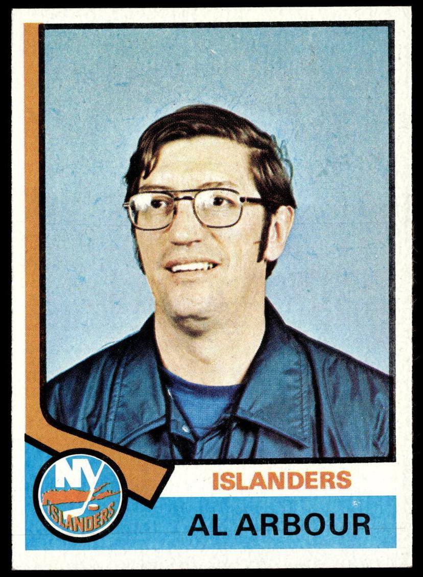 1974 Topps Hockey Al Arbour #91 PSA 8