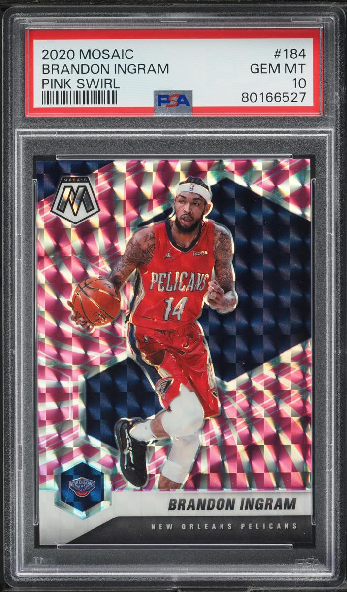 2020 Panini Mosaic Basketball Pink Swirl Brandon Ingram #184 PSA 9