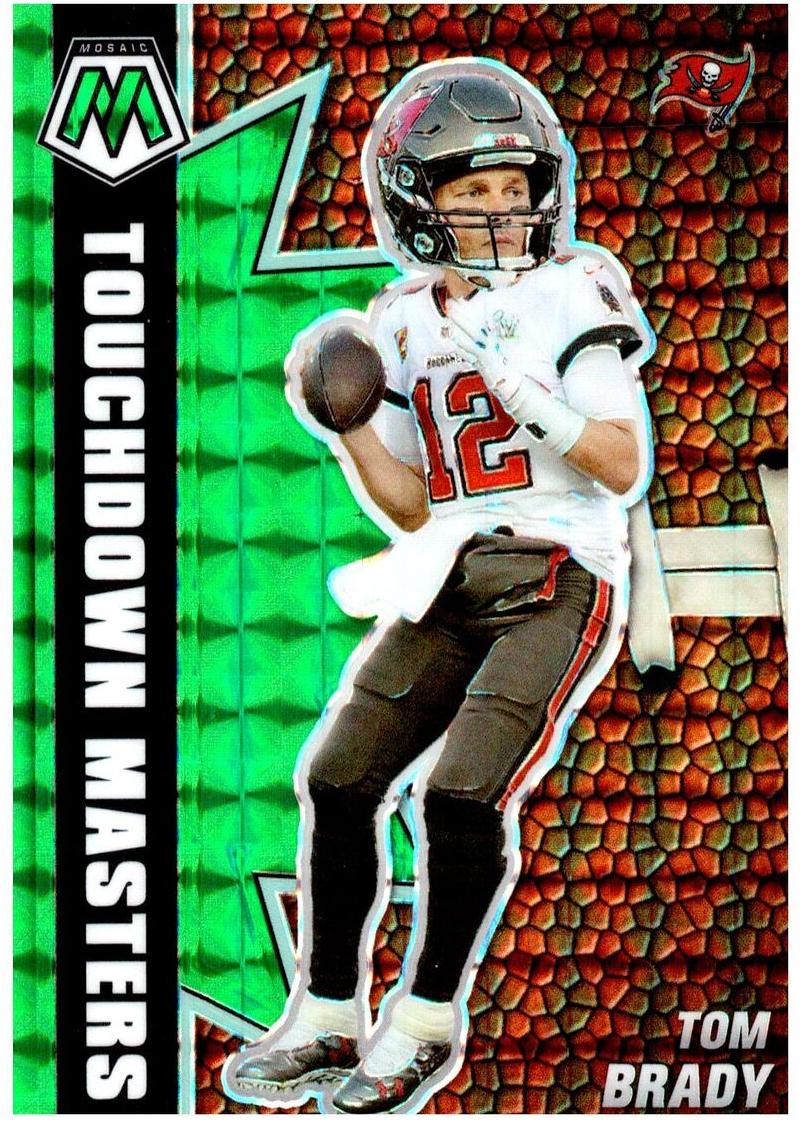 2021 Panini Mosaic Football Green Mosaic Tom Brady #TM-12 PSA 9