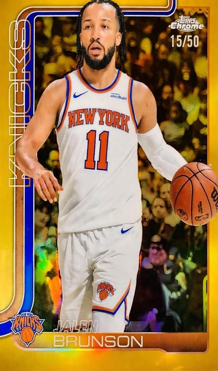 2025 Topps Chrome Basketball Gold Refractor Jalen Brunson #101