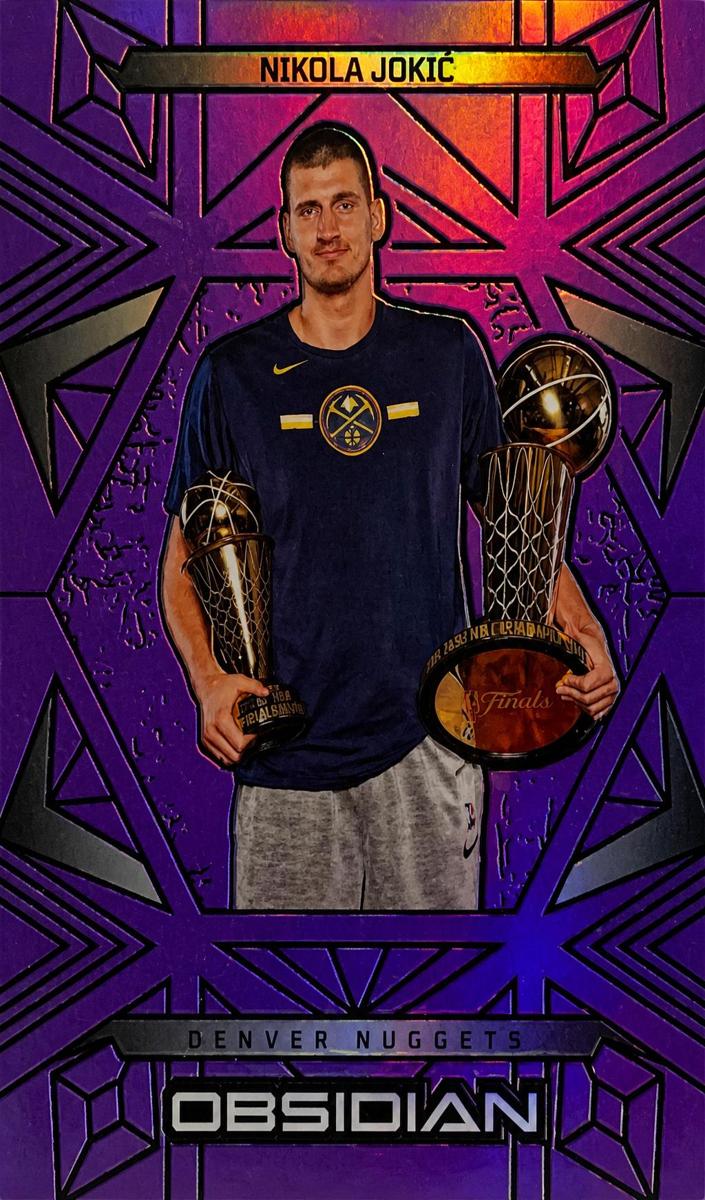 2024 Panini Obsidian Basketball Electric Etch Purple Flood Nikola Jokic #184