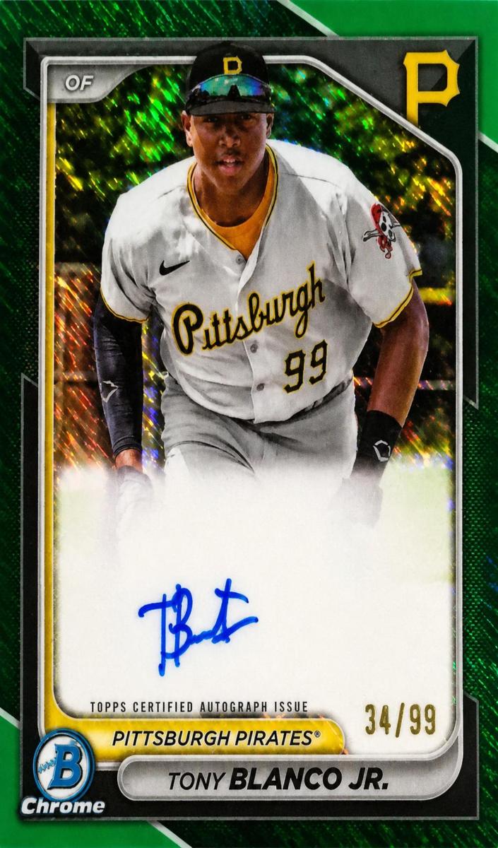 2024 Bowman Chrome Prospects Baseball Green Shimmer Tony Blanco Jr. #CPA-TB PSA 10