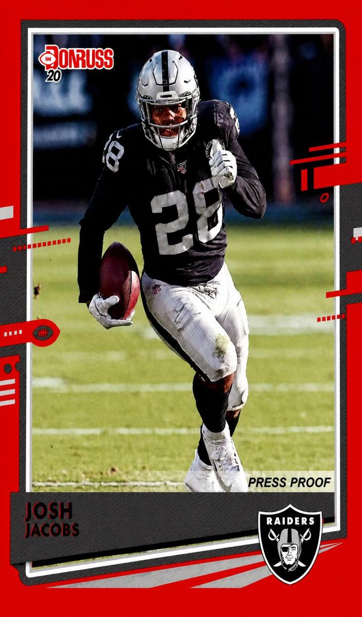 2020 Panini Donruss Football Press Proof Red Josh Jacobs #199