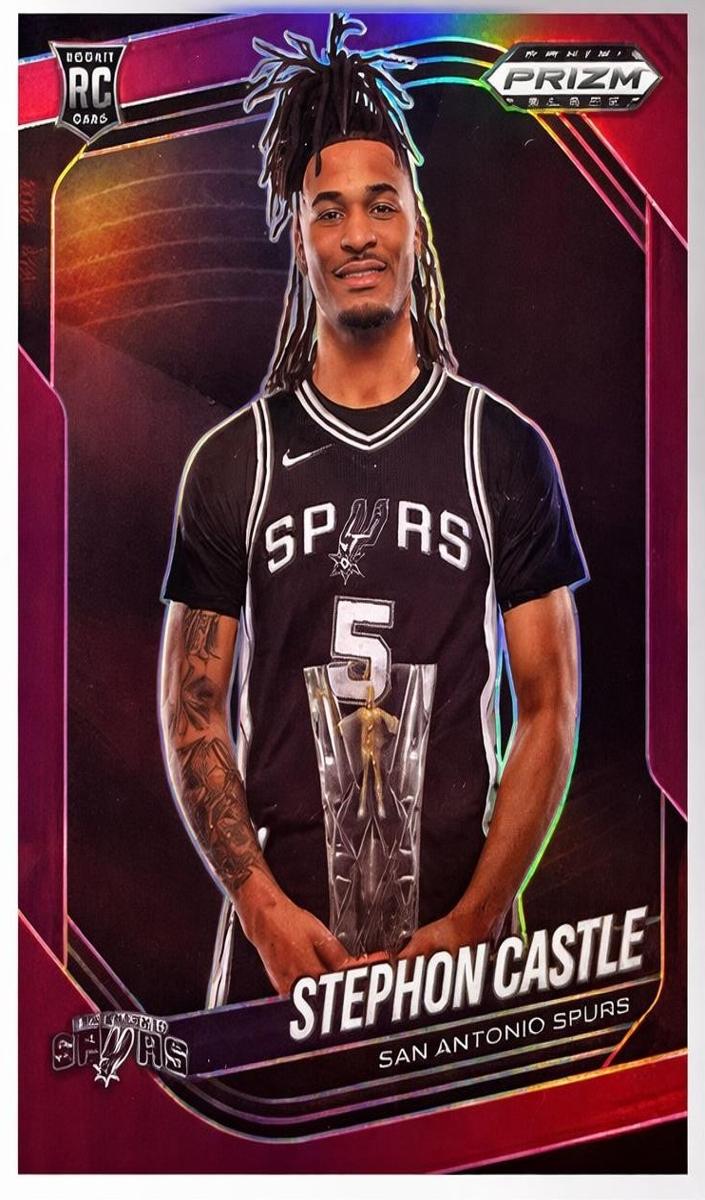 2024 Panini Prizm Black Basketball Purple Stephon Castle #96 PSA 10