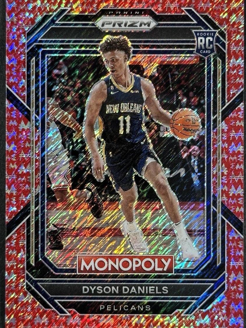 2022 Panini Prizm Monopoly Basketball Red Money Shimmer Dyson Daniels #57 PSA 8.5