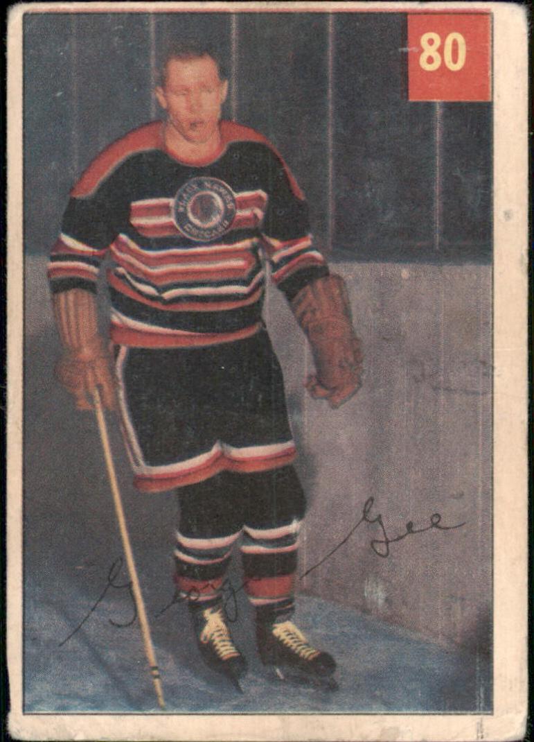1954 Parkhurst Hockey George Gee #80 PSA 7
