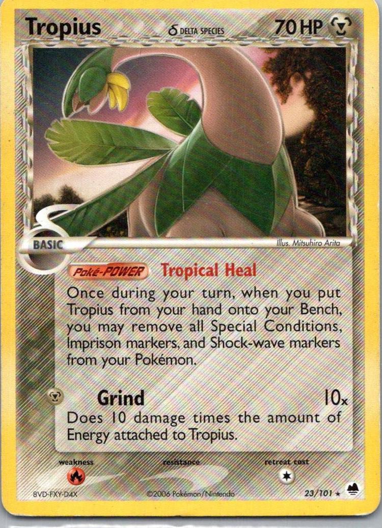 2006 Pokemon EX Dragon Frontiers Tropius #23