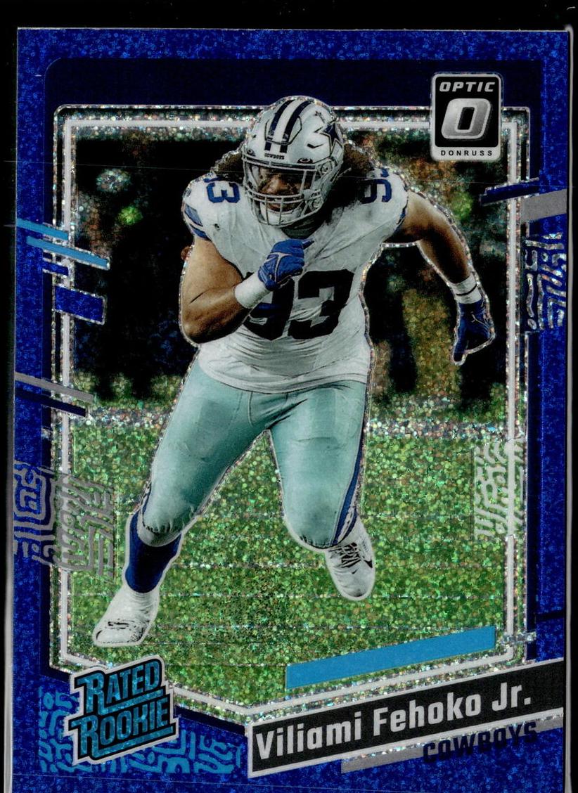 2023 Donruss Optic Football Blue Glitter Viliami Fehoko Jr. #229 PSA 9