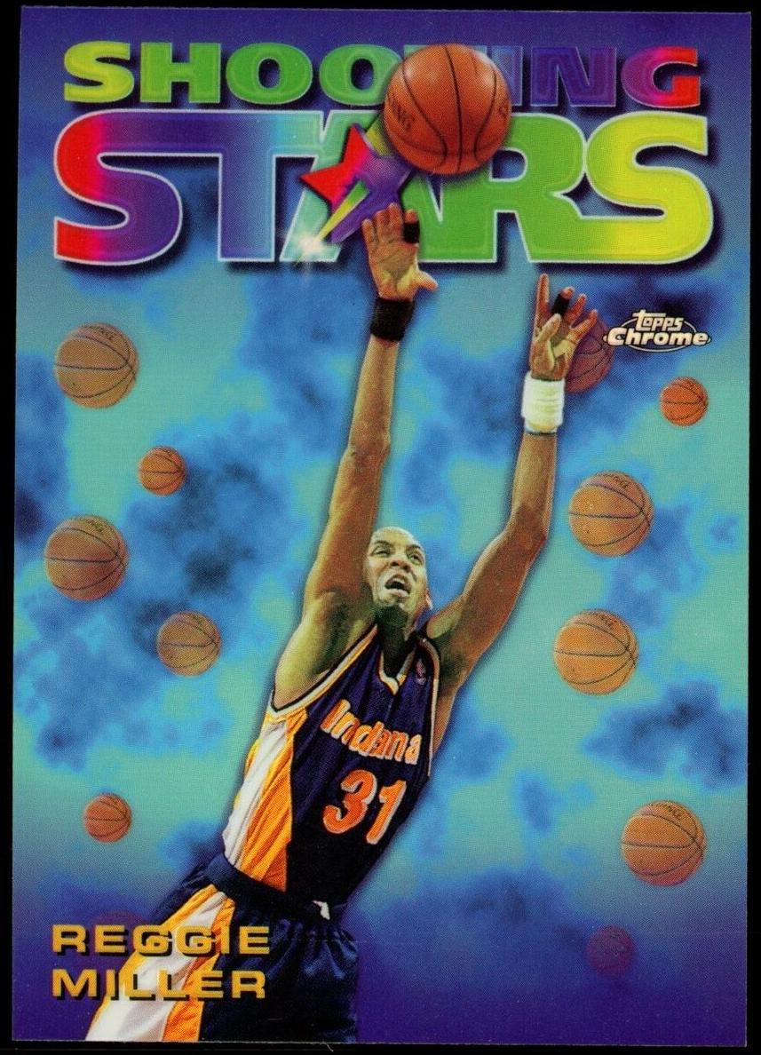 1997 Topps Chrome Basketball Refractor Reggie Miller #SB9 PSA 10