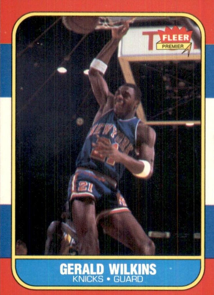 1986 Fleer Basketball Gerald Wilkins #122 PSA 9