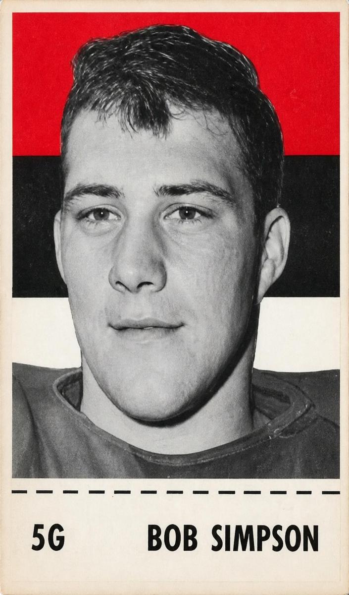 1956 Shredded Wheat Football Bob Simpson #5G SGC 7.5