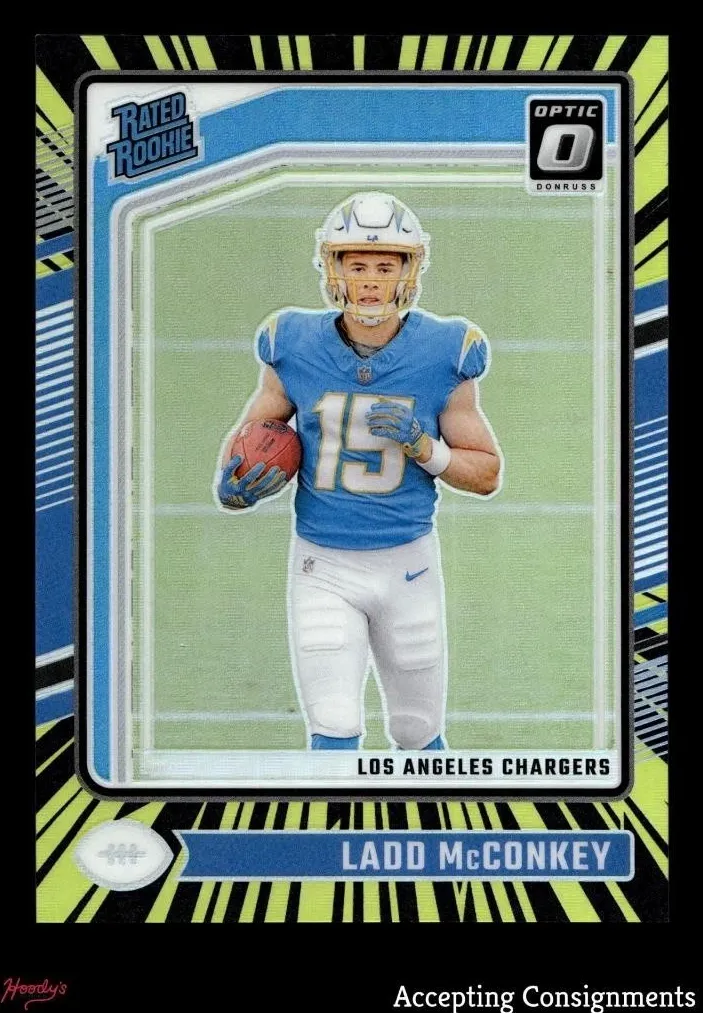 2024 Donruss Optic Football Electricity Ladd McConkey #266 PSA 10